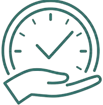 Long lasting time guarantee icon