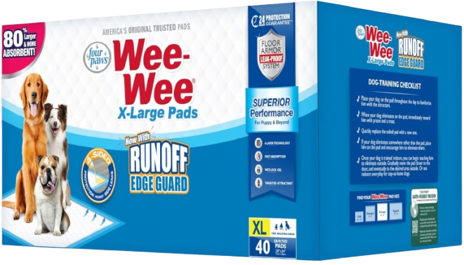 Superior Performance Unscented Extra-Large Pee Pads for Dogs & Puppies