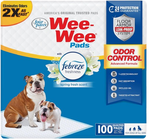 Odor Control with Febreze Freshness Pee Pads for Dogs & Puppies